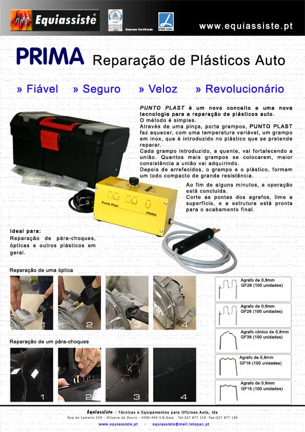 Reparação de Plásticos em Automóveis pelo método de introdução de agrafos a quente